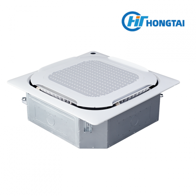 Four-Way Cassette unit installation view showing 360° airflow design